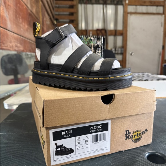 Dr. Martens Shoes - Dr. Martens Black Blaire Strappy Sandals